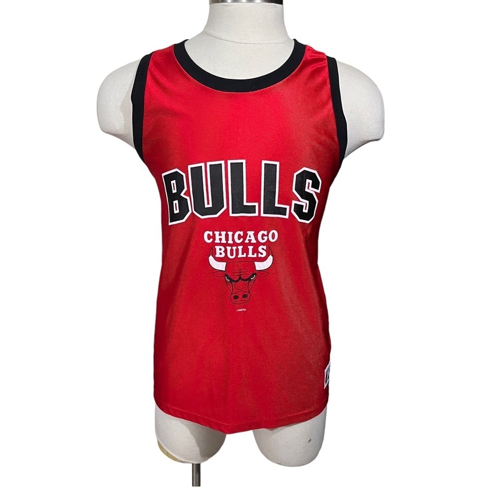 Vintage ‘90s Logo 7 Men Red NBA Chicago Bulls Sleeveless Jersey Sz XXL Licensed